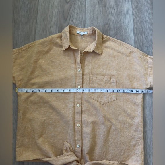 Madewell Mustard Linen Shirt - Picture 5 of 7